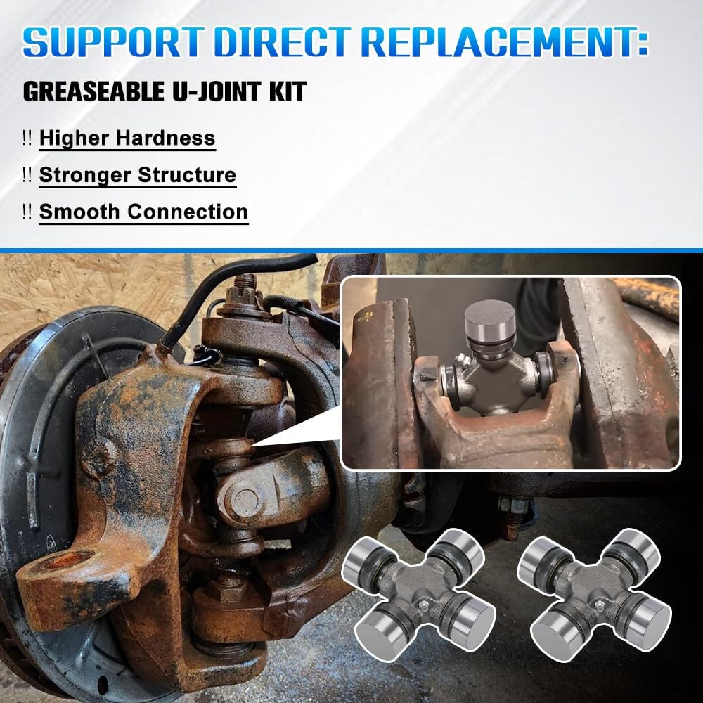 Front Axle Seal U Joints 4x4 Kit Compatible with Ford F250 F350 Super Duty with Dana 60 2005-2014 Replace 2014835