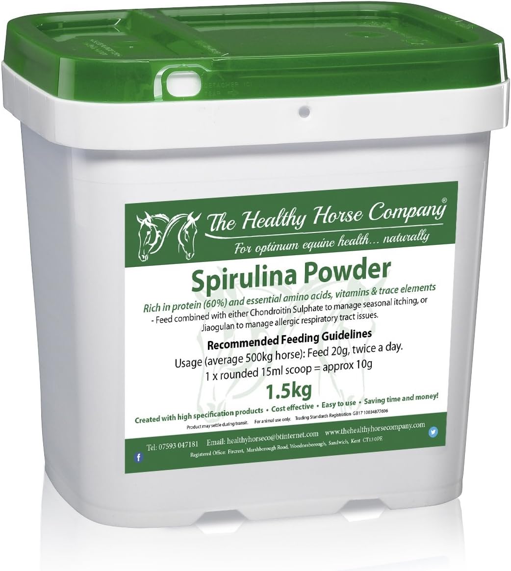 The Healthy Horse Company Spirulina Powder 1.5kg Tub Amazon.co.uk