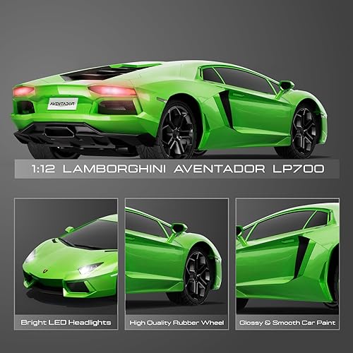 Miniatura 4 de Lamborghini - Auto de control remoto, escala 112, auto de juguete Lamborghini con licencia oficial, 2.4Ghz Lambo RC Drift Car para niños de 8 a 12