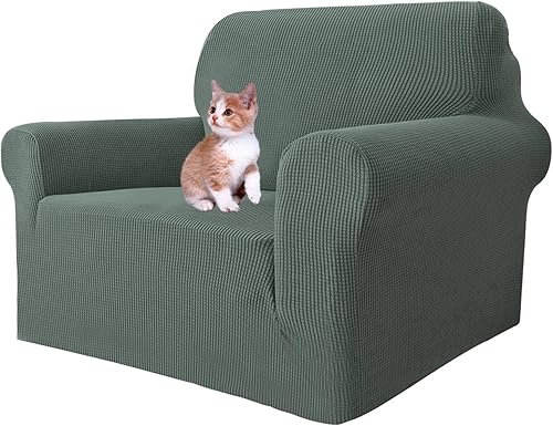 Miniatura 80 de MAXIJIN Fundas para sofá de 3 cojines (71"-91"), funda elástica de 1 pieza para sofá, protector de muebles con parte inferior elástica para niños y