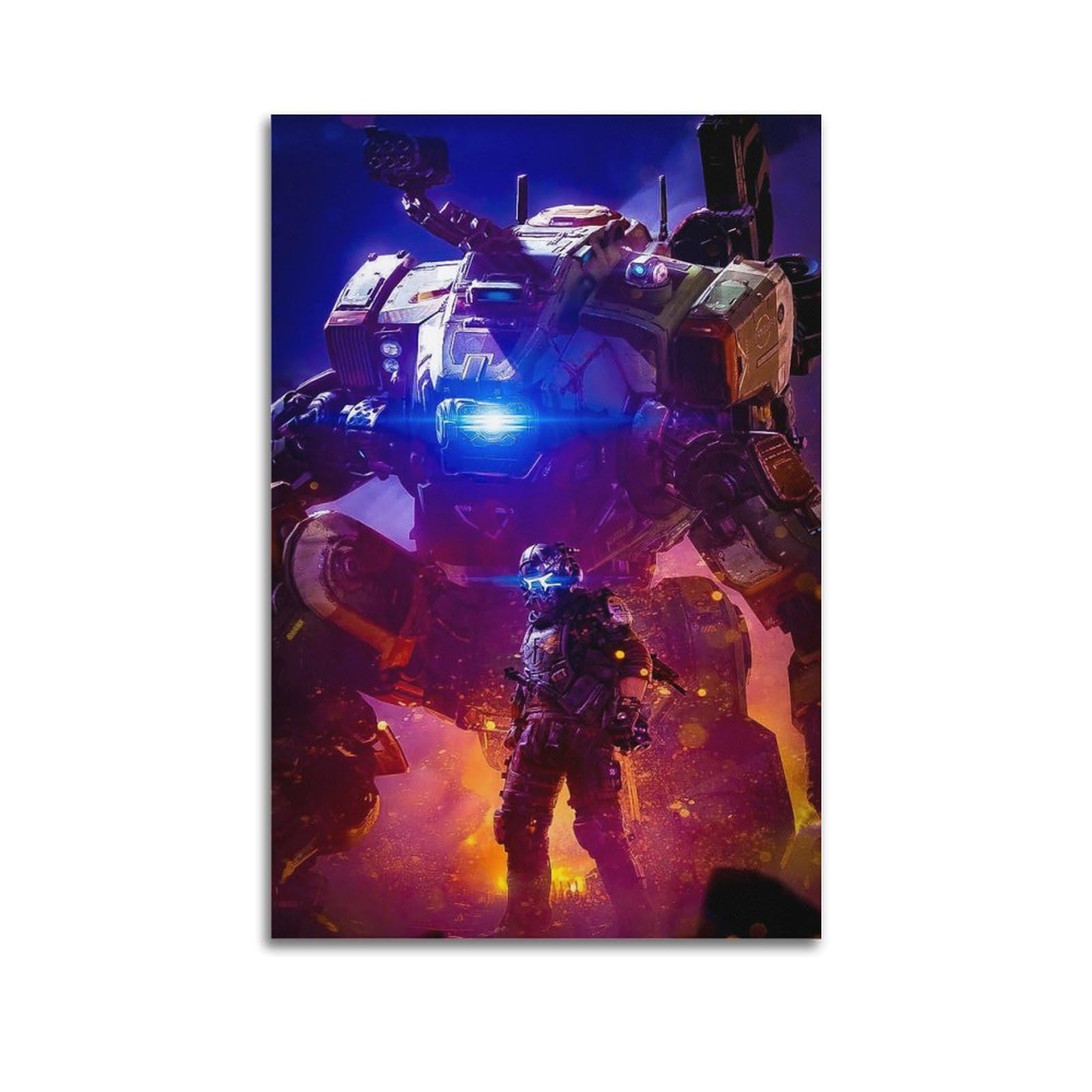 Tesuxyehh Unframe-Style Anime Titanfall 2 Poster Poster Decorative Painting Canvas Wall Posters And Art Picture Print Modern Family Bedroom Decor Posters 20X30inch(50X75cm)