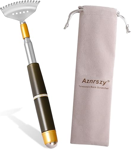 Miniatura 7 de Aznrszy Rascador de espalda grande para mujeres y hombres, extensible, pinza extra anchamango largo antideslizante, rodillo de masaje, herramienta