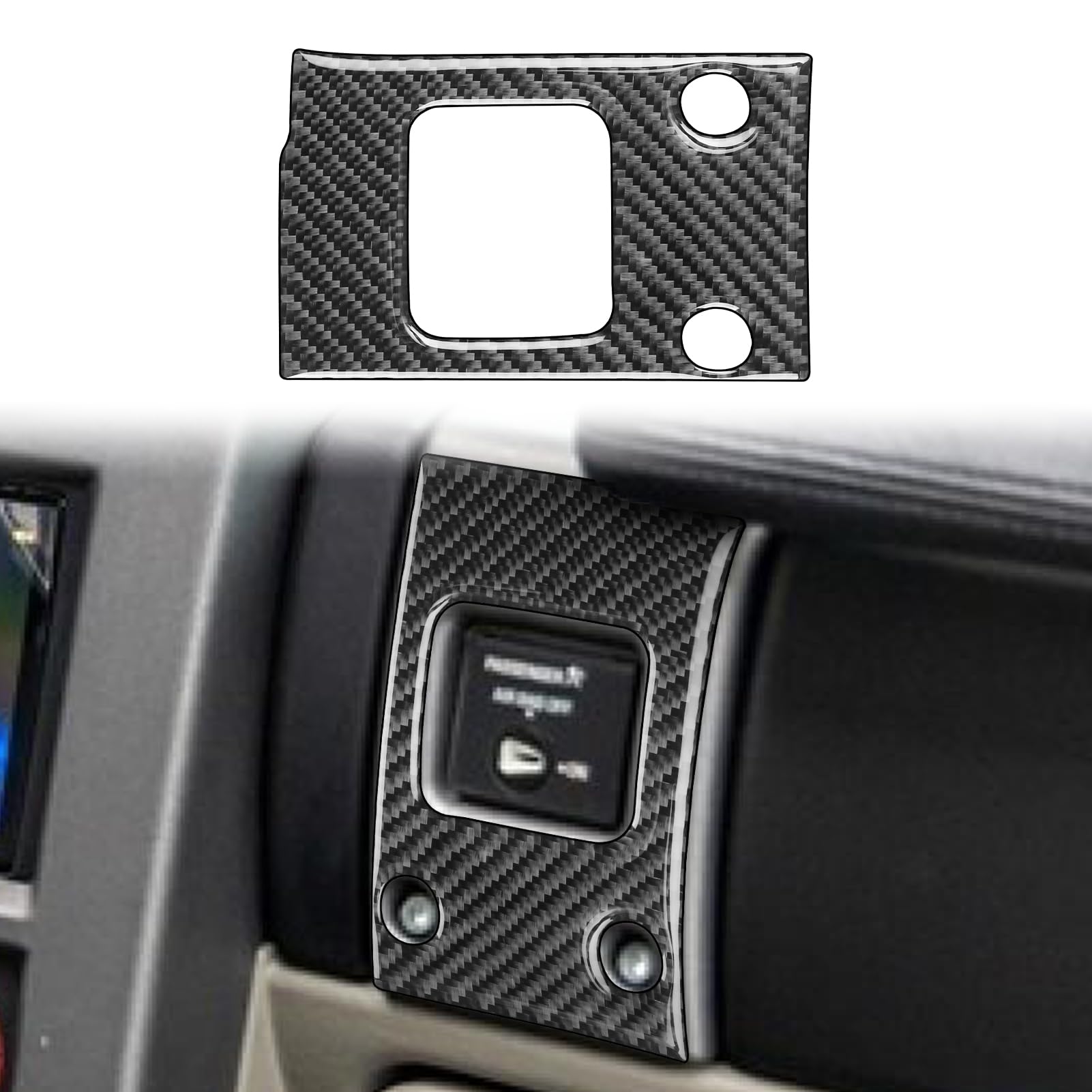 Real Premium Carbon Fiber Compatible with Hummer H2 2003 2004 2005 2006 2007 Accessories Car Passenger Dashboard Cover Sticker Decal Auto Interior Trim