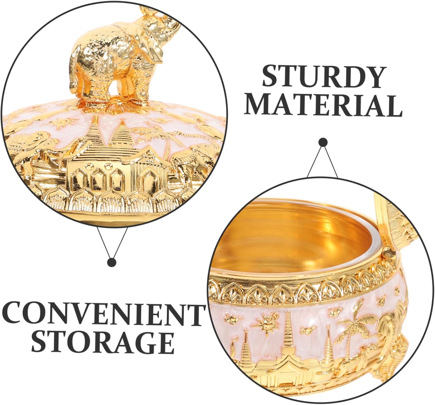 Zinc Alloy European Seasoning Jar Elegant Sugar Jar Lid Compact Salt Container for Home