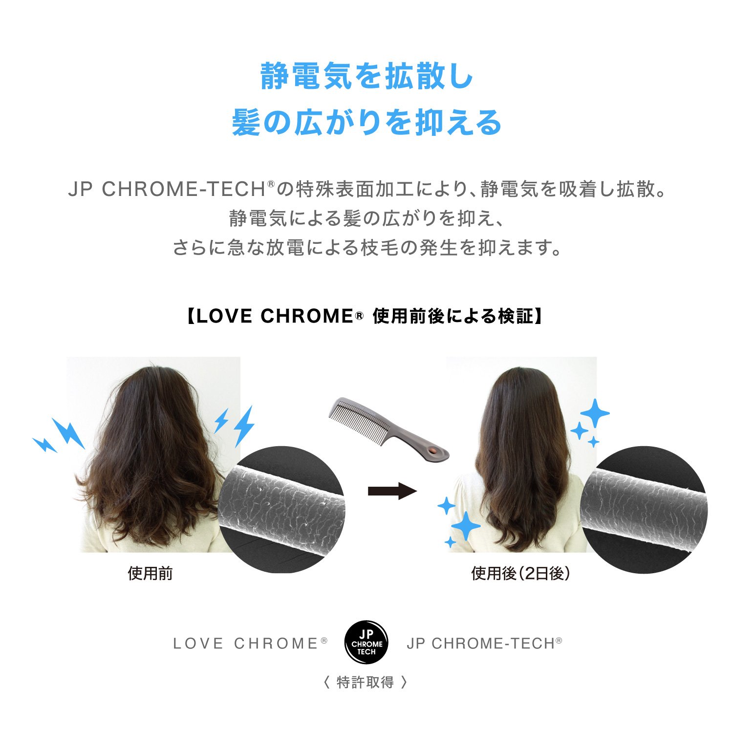 Amazon | ラブクロム PGナミ ブラック [公式ショップ] 絡まりやすい髪