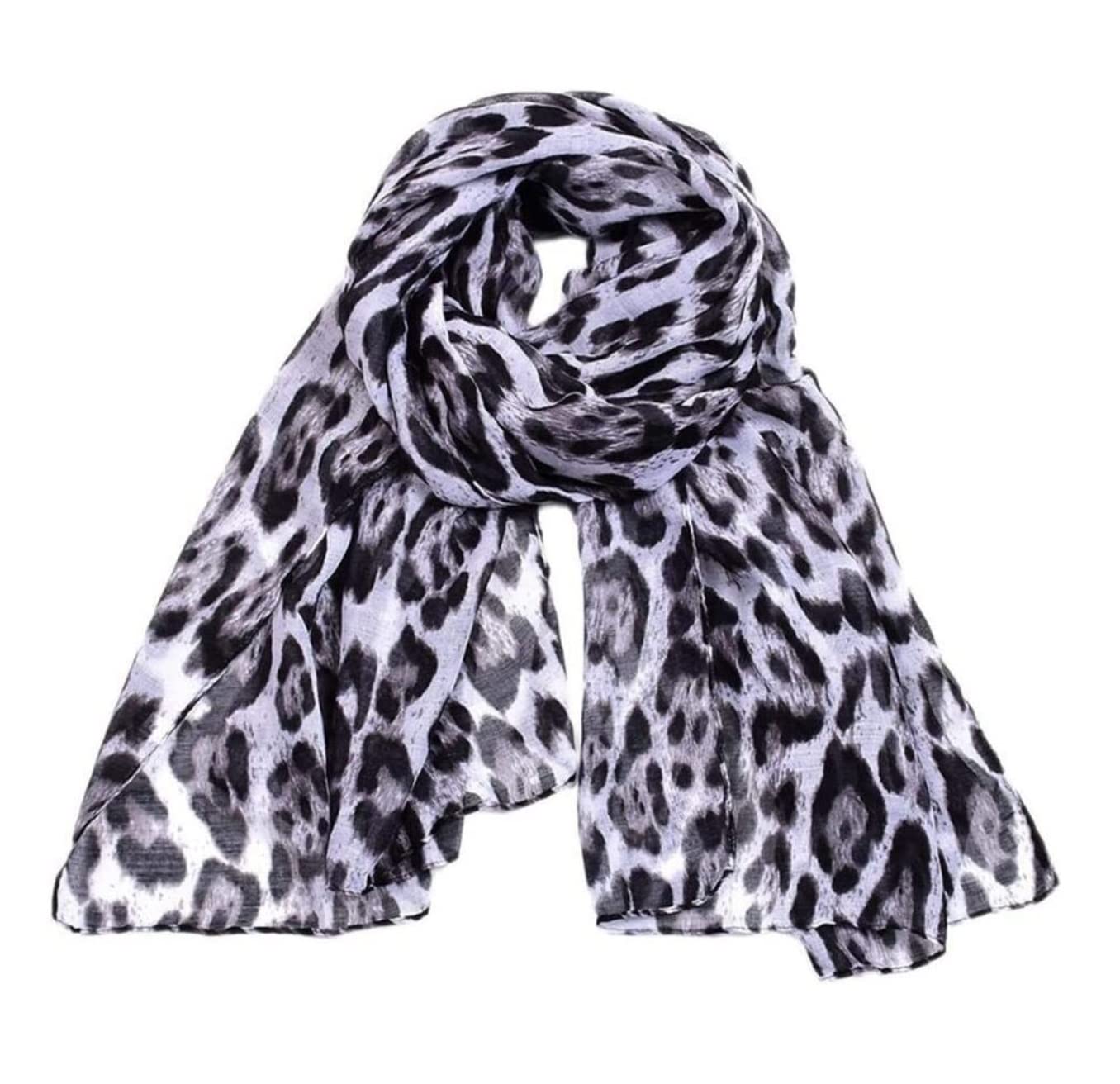 Sciarpa Calda Sciarpa Invernale da Donna, Avvolgente, Calda, Protezione Solare, Motivo Leopardato, Regalo per La Vita Quotidiana(F)