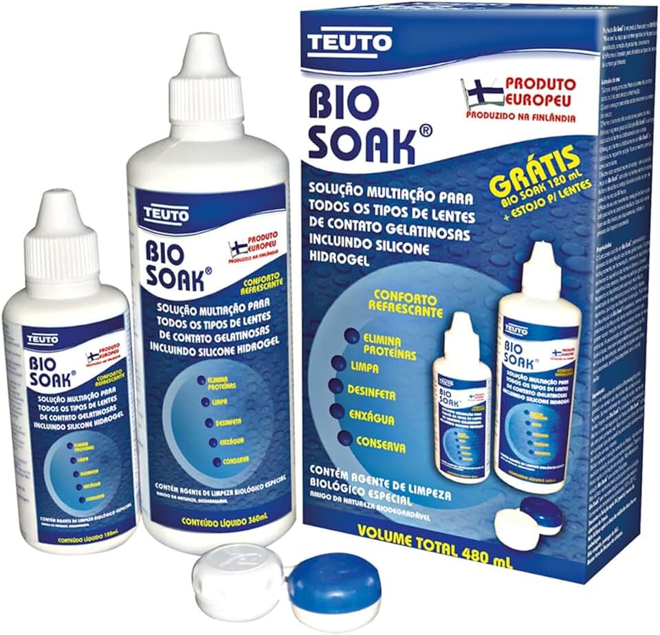 Bio Soak para Lentes 480ml com 1un + 1 Estojo