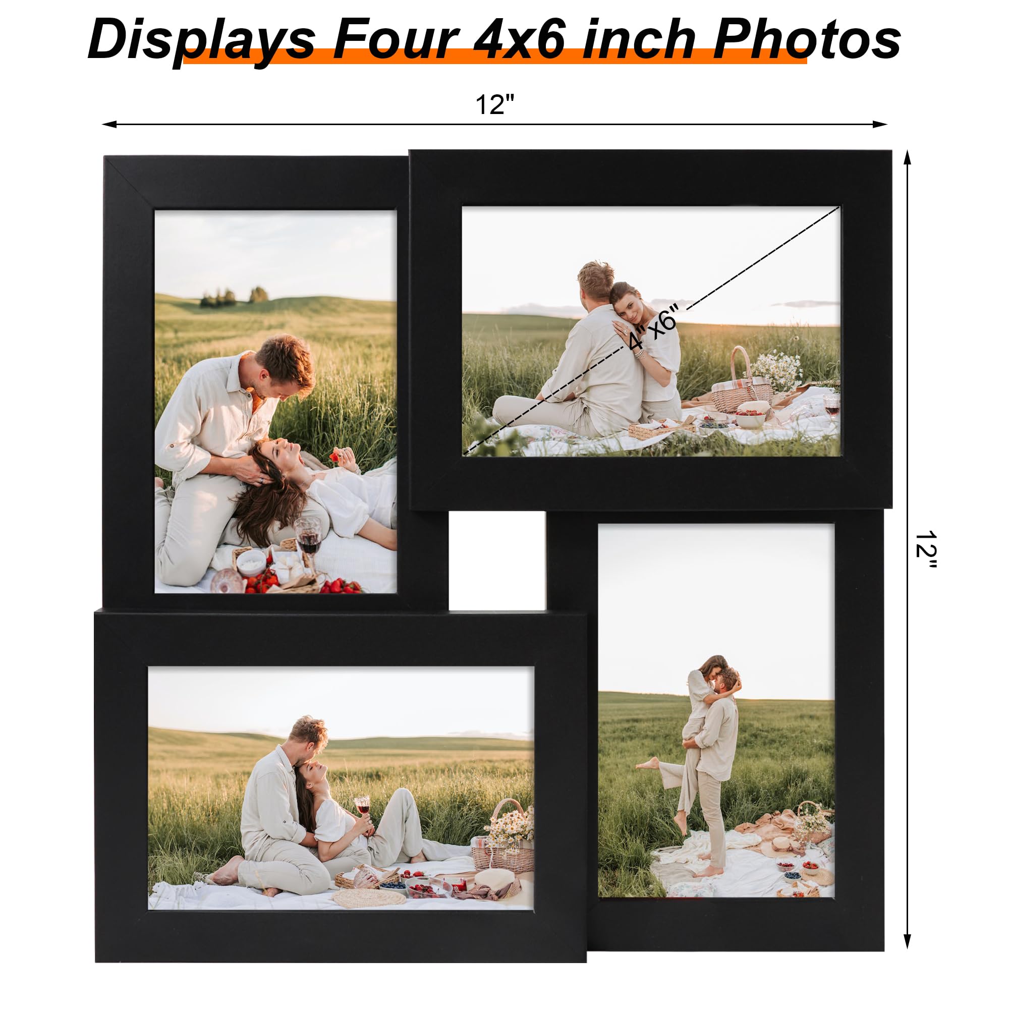 Amazon.com - YESKAY 4x6 Collage Picture Frames Set of 1, Multi