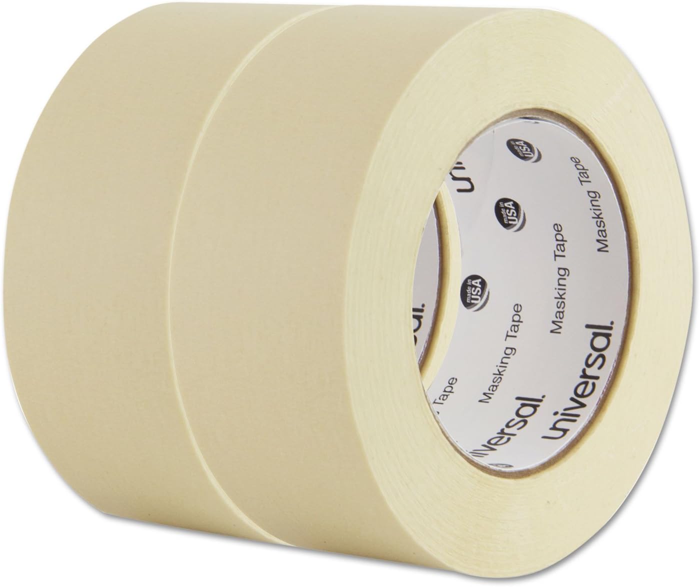 Universal 51302 General Purpose Masking Tape, 48mm x 54.8m, 3-Inch Core, 2/Pack
