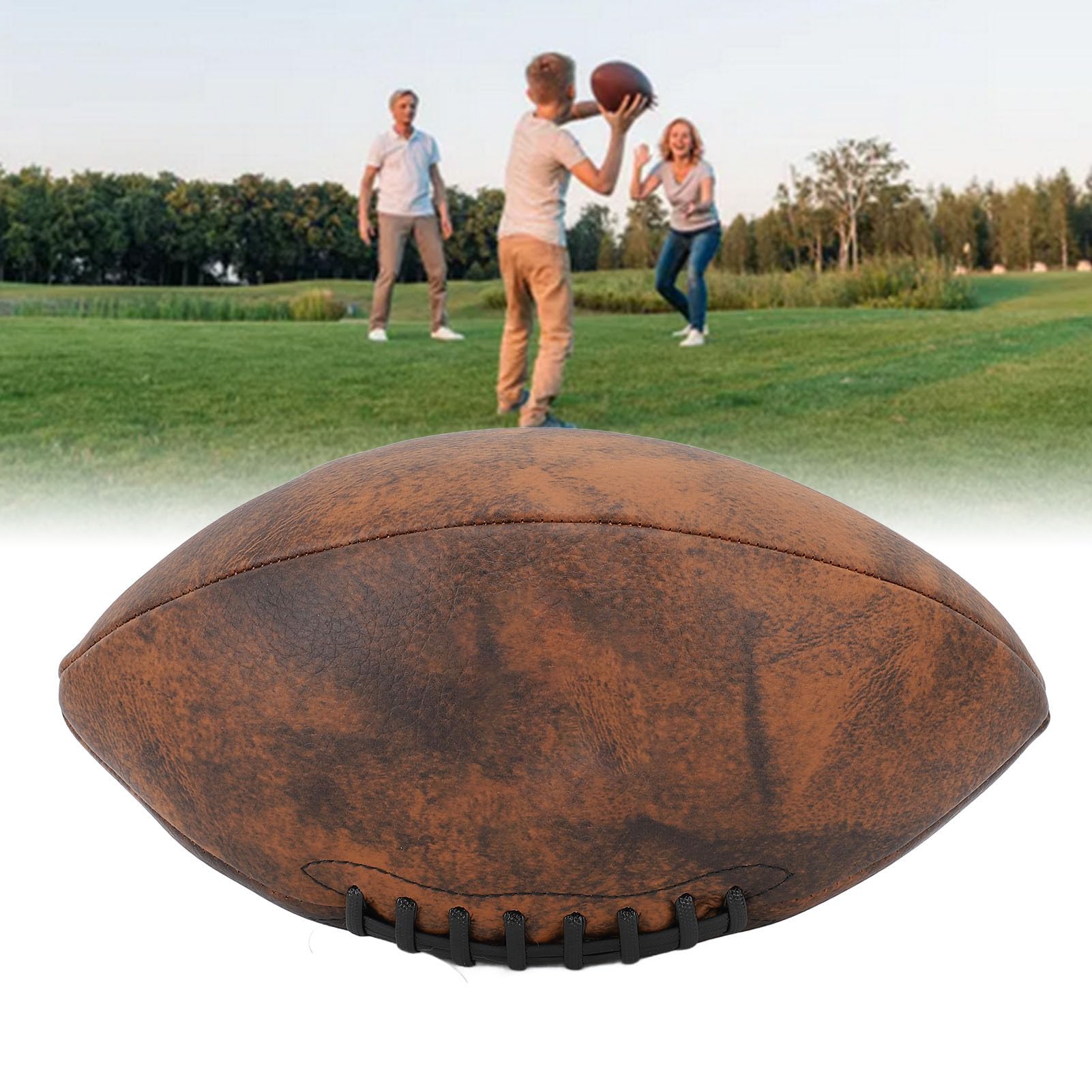 Ballon De Rugby AYNEFY Taille 9 En PU – Vintage, Confortable, Pour Match