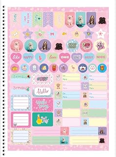 Kit de Cadernos, São Domingos, Universitário, 10 Matérias, Capa Dura, My Pets, 160 Folhas, Pacote com 4