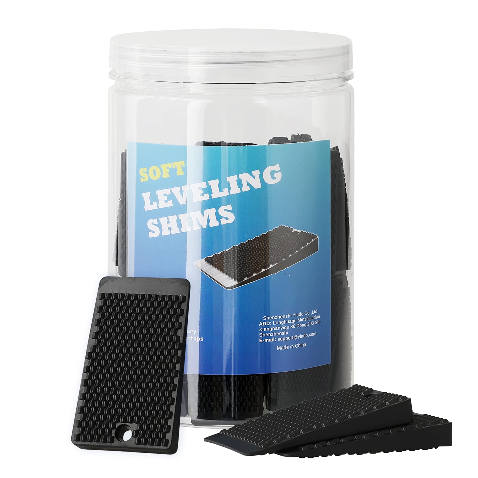 YARKOR Table Shims, 50 Piece Jar, Premium Soft Furniture Levelers Restaurant Table Shims, Home Improvement DIY Levelers - Rubber Type Texture, Which Creates a Firm, Non-Slip