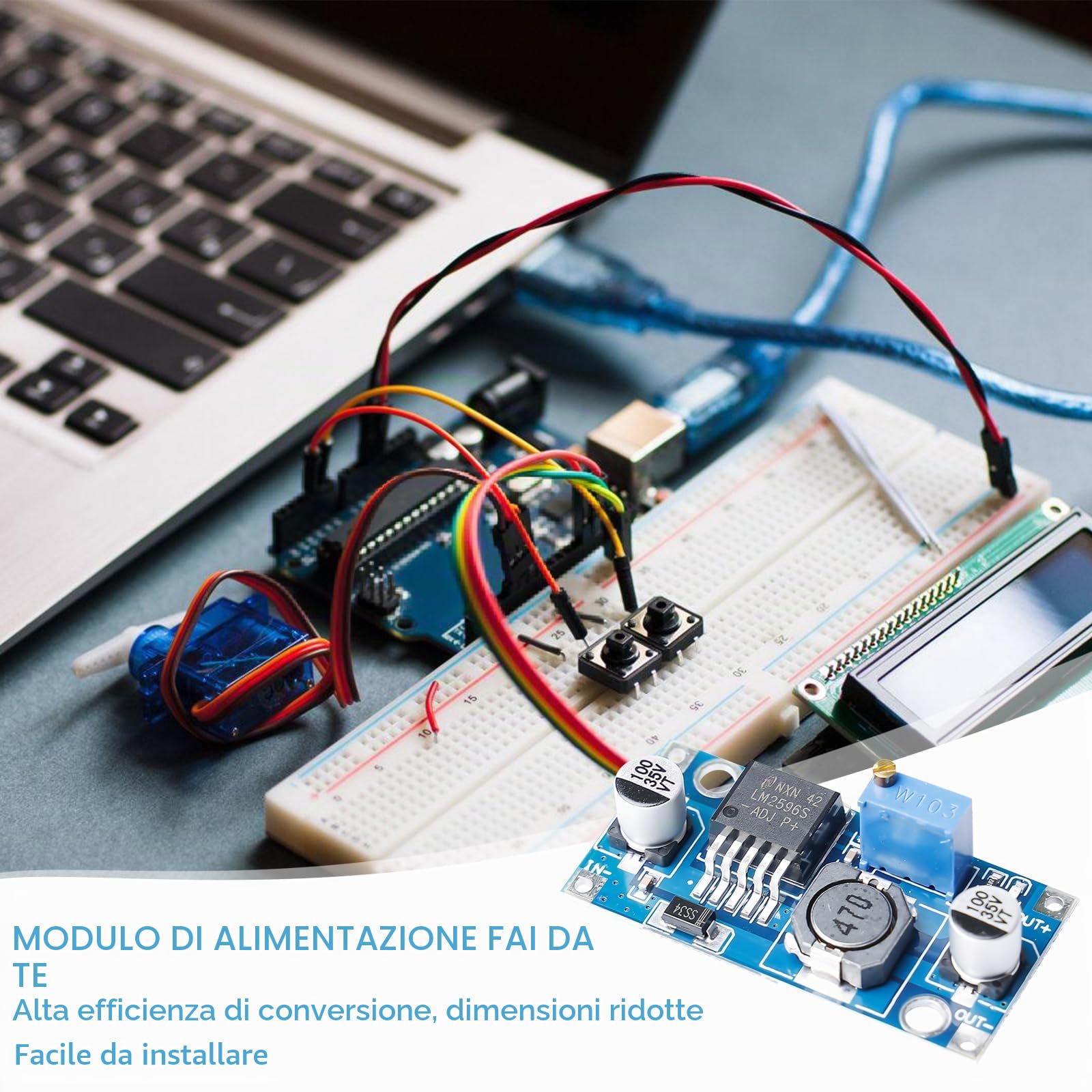 16 Convertitori DC-DC Step Down 3A Da 3.2-46V A 1.25-35V – Regolabili E Ad Alta Efficienza Per Progetti Elettronici - 2
