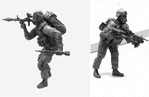 1/35 Kit de modelismo en resina de soldado comando americano (2 personas) piezas de modelismo en resina sin montar ni pintar (uQ9Y-51)