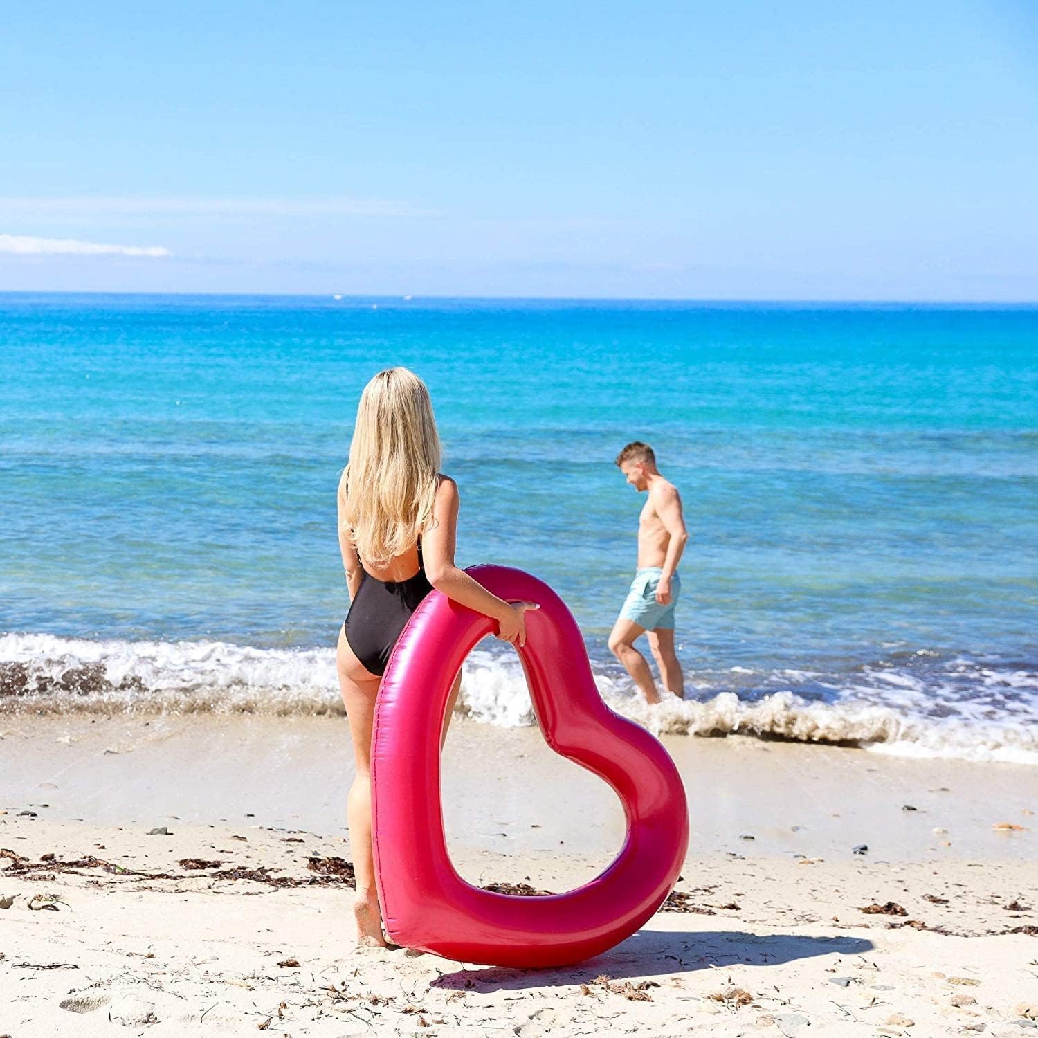 The Original Heart Pool Floats for Adults by LOTELI – Thicker & Stronger – Large Inflatable Pool Floats for Parties Bachelorette Wedding Float – River Lake Beach Raft - Durable & Easy to Inflate