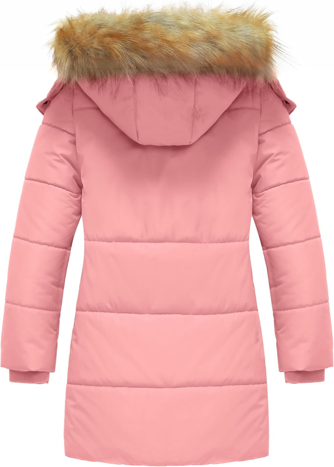 wantdo Girl's Winter Coat Long Puffer Jacket Fleece Parka with Hood Waterproof - Image 3