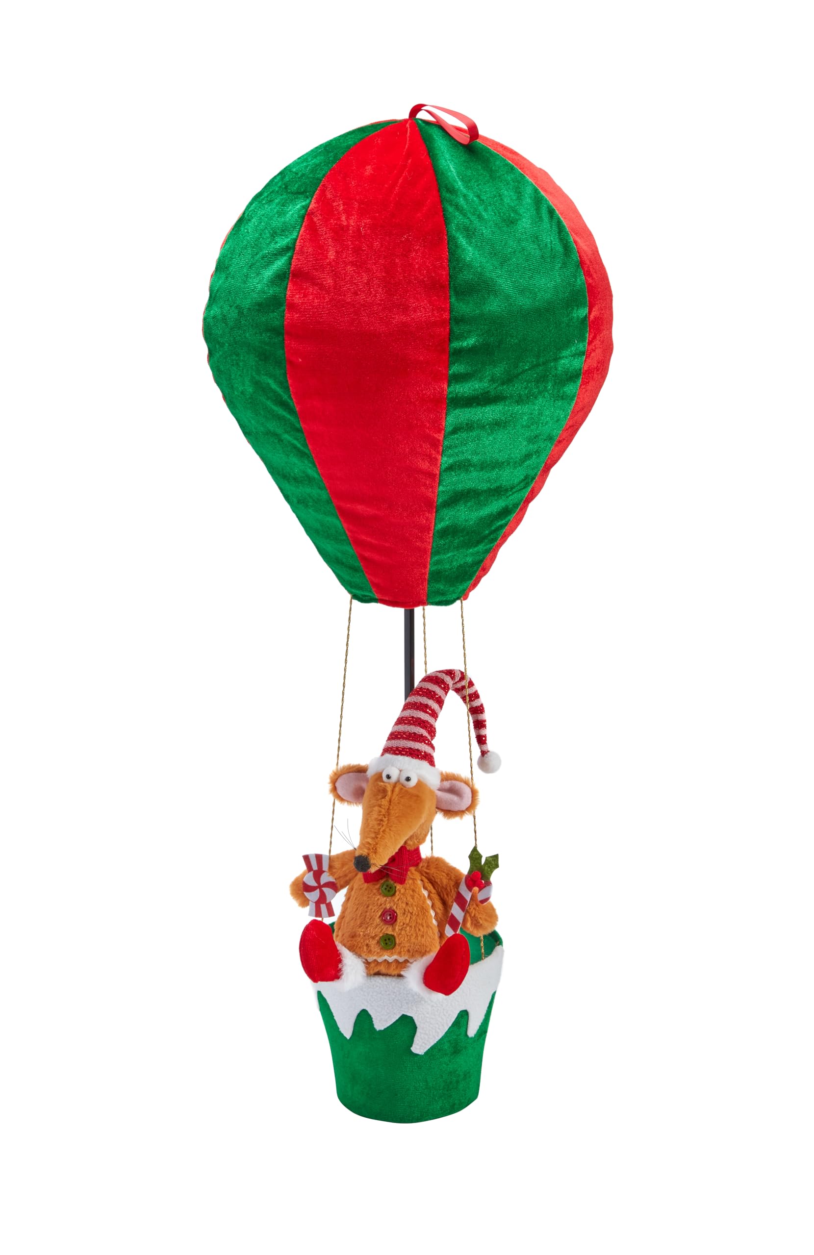 Smart Garden Multicolor Razza’s Rat Hot Air Balloon Decoration – 80 Cm Hanging Christmas Display – Playful Festive Character
