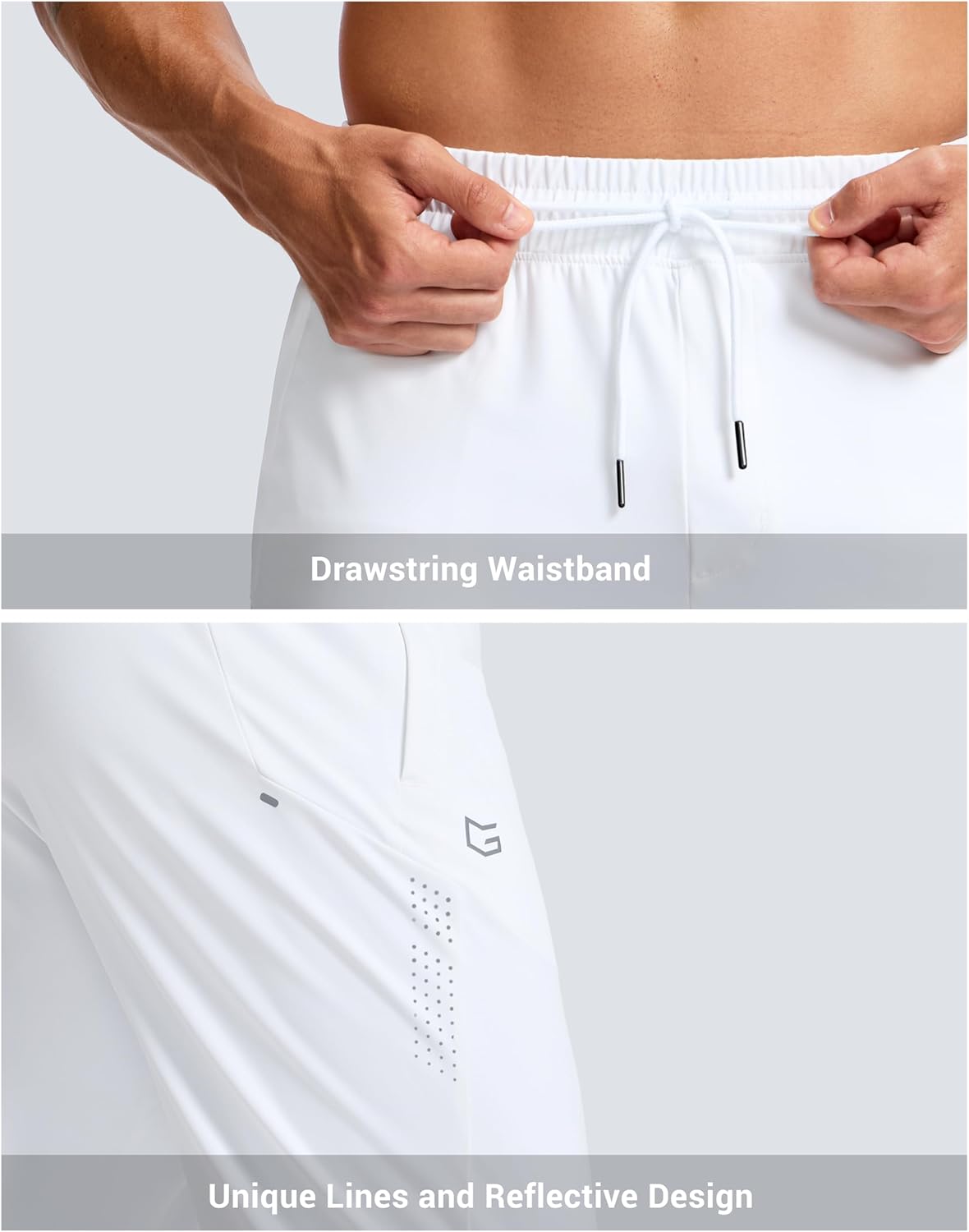 G Gradual Men's Joggers with Zipper Pockets Athletic Workout Gym Pants Stretch Running Track Jogging Sweatpants for Men - Image 5