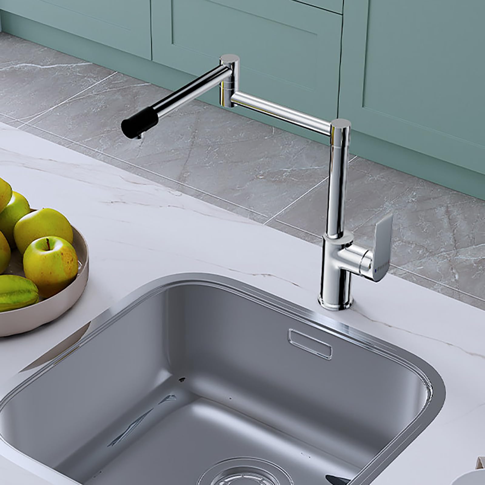 Mitigeur salle de bain haut pivotant 360 pour une vaisselle sans gêne