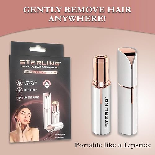 Miniatura 5 de STERLING Depilación facial para mujeres, dispositivo de depilación sin dolor, removedor de vello facial portátil para mujer para bikini y piernas,
