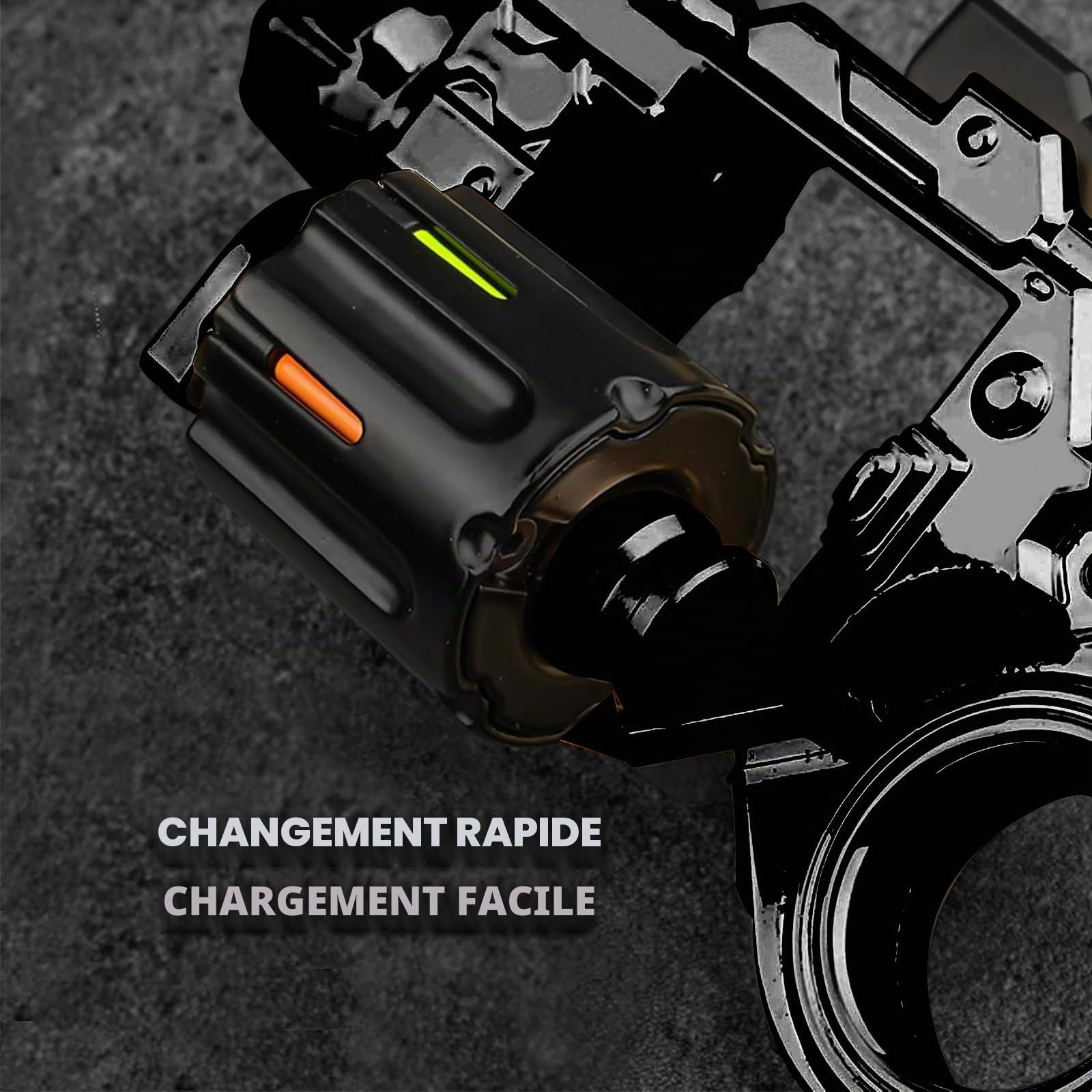 Fidget Toy Pistolet à Balles en Caoutchouc avec 20 Balles Souples | Jouet Anti-Stress, Toy Gun, Décompression Rotative, Plusieurs Façons de Jouer, Cadeau pour le Bureau