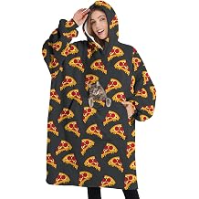 Wearable Oversized Blanket,Sherpa Blanket Hoodie with Super Pockets,Super Warm Fuzzy Pullover for Women & Men