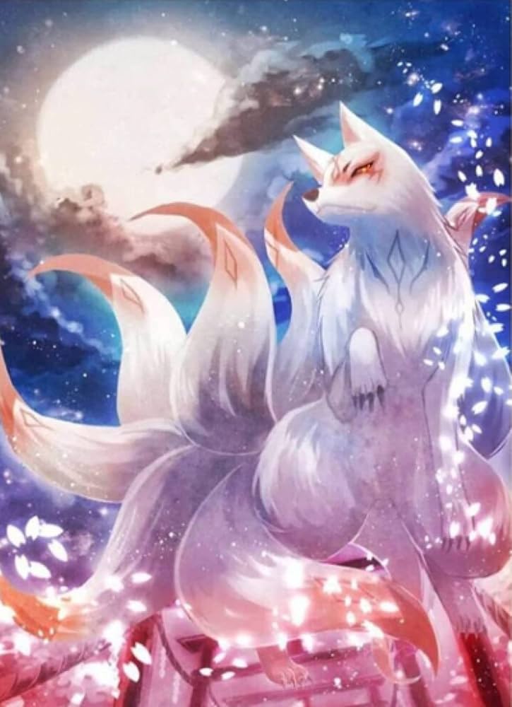 Amazon | WingkinDIYダイヤモンドアート九尾の狐5Dダイヤモンド