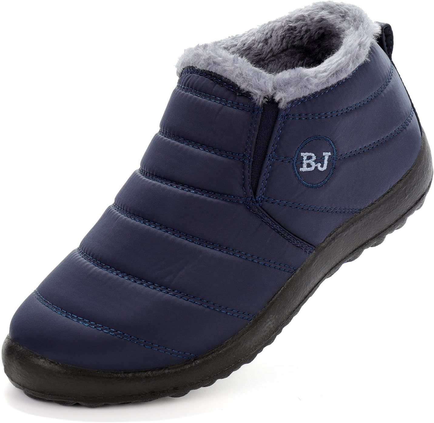 Womens Snow Boots Winter Warm Booties Fur Lined Anti-Slip Ankle Boots Outdoor Slip On Waterproof Booties Comfortable Warm Shoes