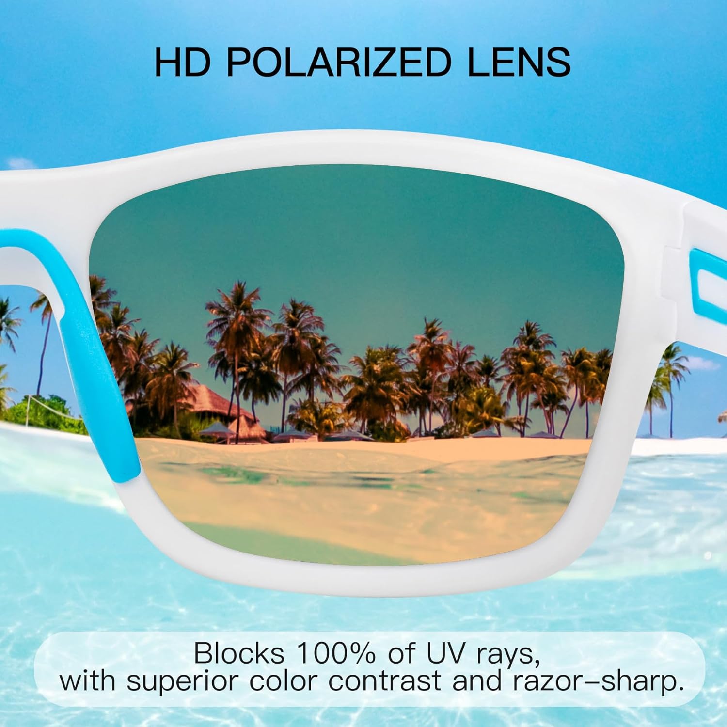 Sport Polarized Sunglasses for Men and Women, UV Protection Sunglasses for Running Fishing Cycling - Image 2