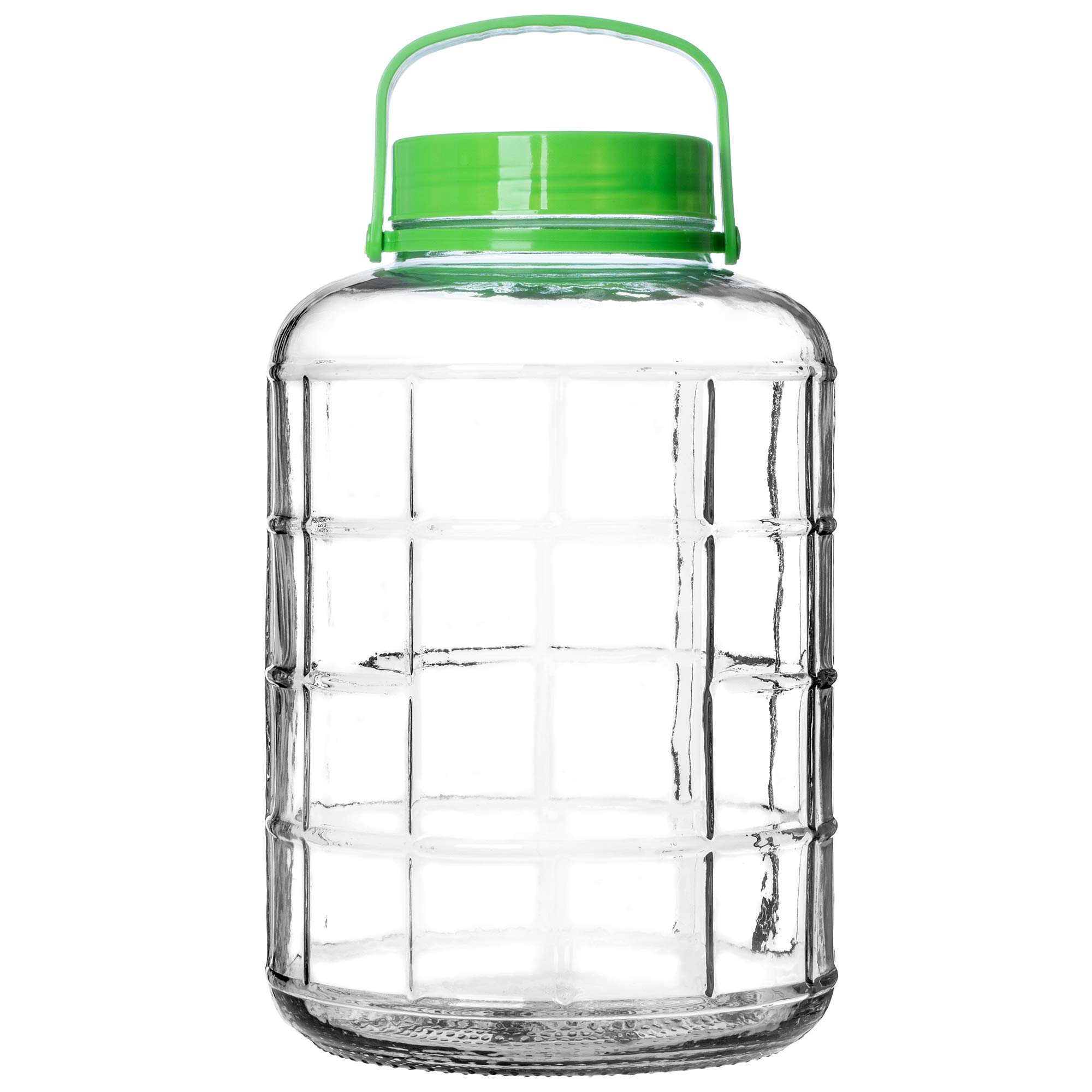 KADAX Grand Bocal de Fermentation en Verre, Récipient de Conservation avec Couvercle Hermétique, Idéal pour la Préparation de Cornichons et Choucroute (8 L)