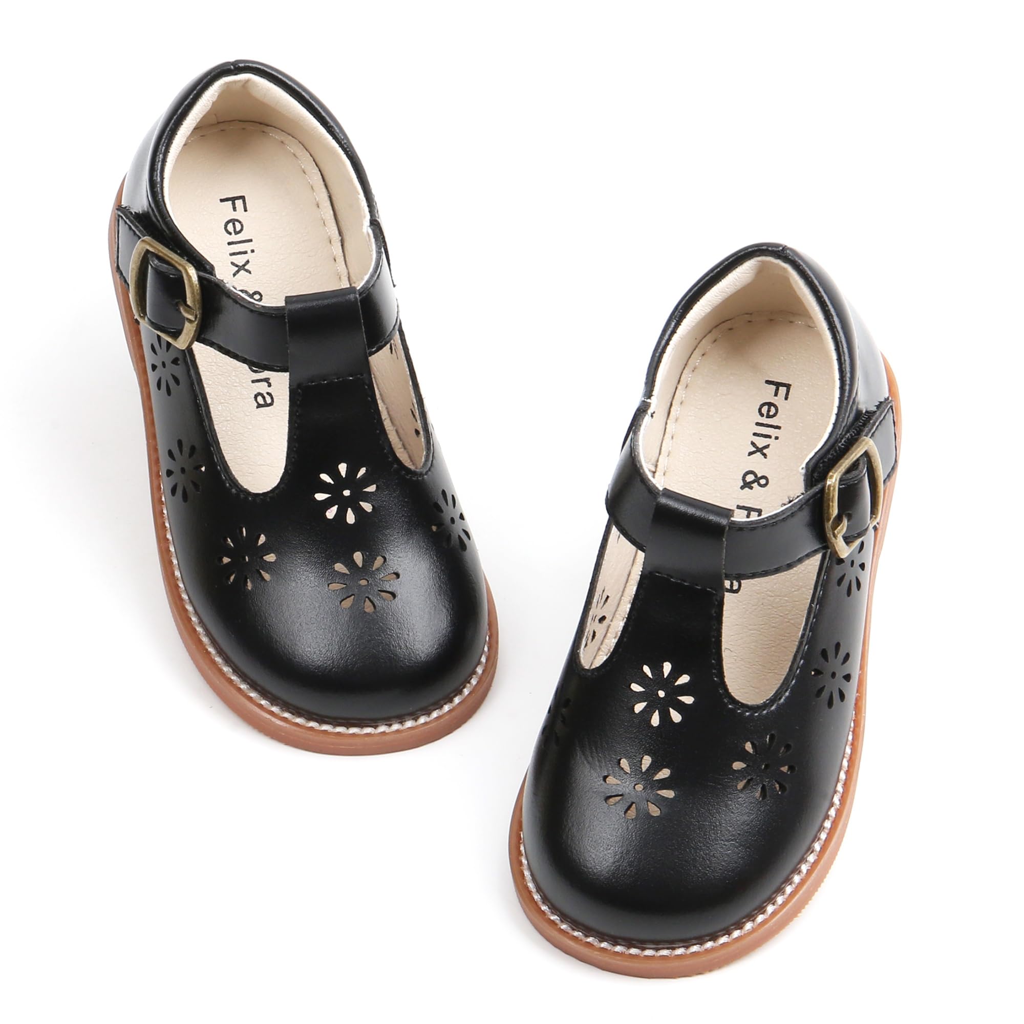 Felix & Flora Toddler Little Girl Mary Jane Dress Shoes - Ballet Flats for Girl Party School Shoes — view 81
