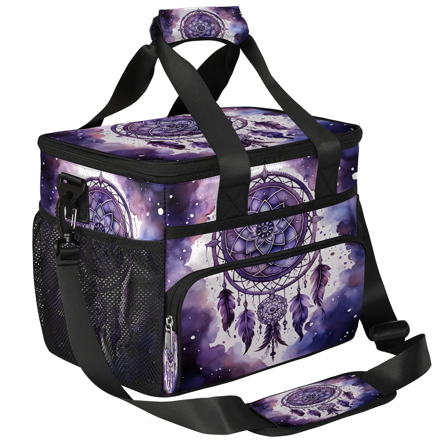 Lunch Box for Men Heavy Duty Insulated Lunch Bag for Women Purple Dream Catcher Lunchbox for Adults Lunch