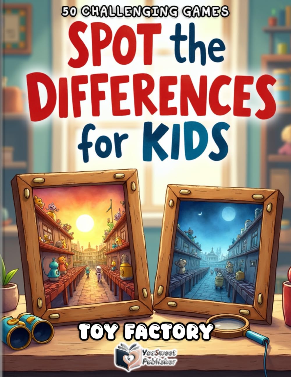 Spot the Differences for Kids - Toy Factory Adventure: 50 Fun & Colorful Puzzles to Boost Focus, Observation Skills and Logical Thinking (Ages 4–8) (Spot the Differences Adventure Series)