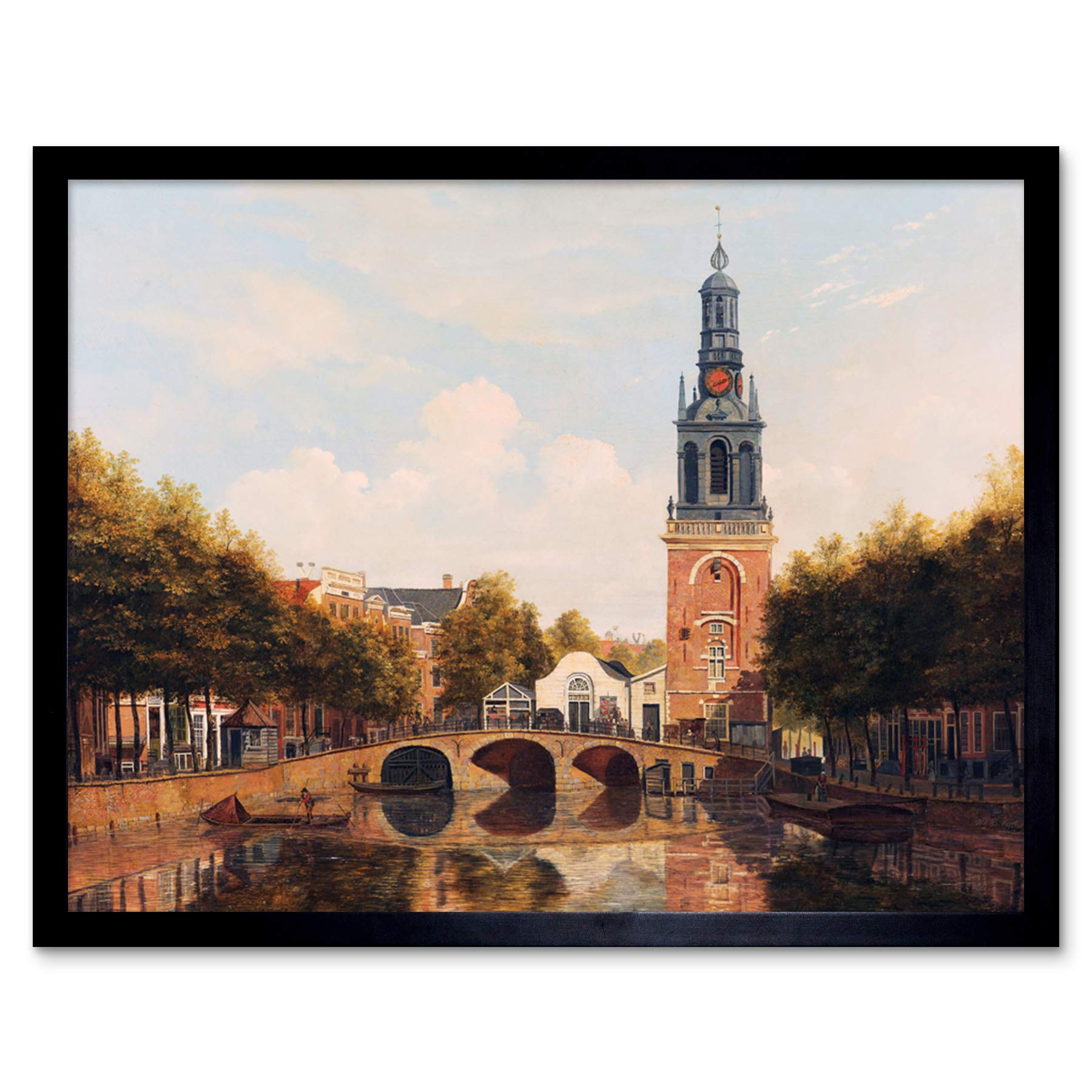 Artery8 Cate Jan Roodenpoortstoren Amsterdam Painting Art Print Framed Poster Wall Decor 12x16 inch