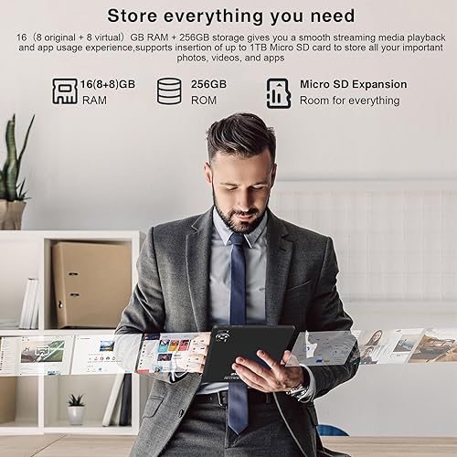 Miniatura 3 de Tabletas Android 13 de 11 pulgadas 2023, 16 GB de RAM+256 GB ROM+1 TB expandir, Octa-Core 2.0 GHz, pantalla FHD 2K 2000 x 1200, 8600 mAh, cámara de