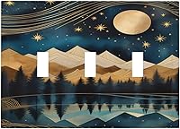 Vista 113 de William Morris Floral Boho Azul Medianoche Azul Bohemio Flor 1 Banda Dúplex Cubierta de Salida Decorativa Receptáculo Único Interruptor Eléctrico