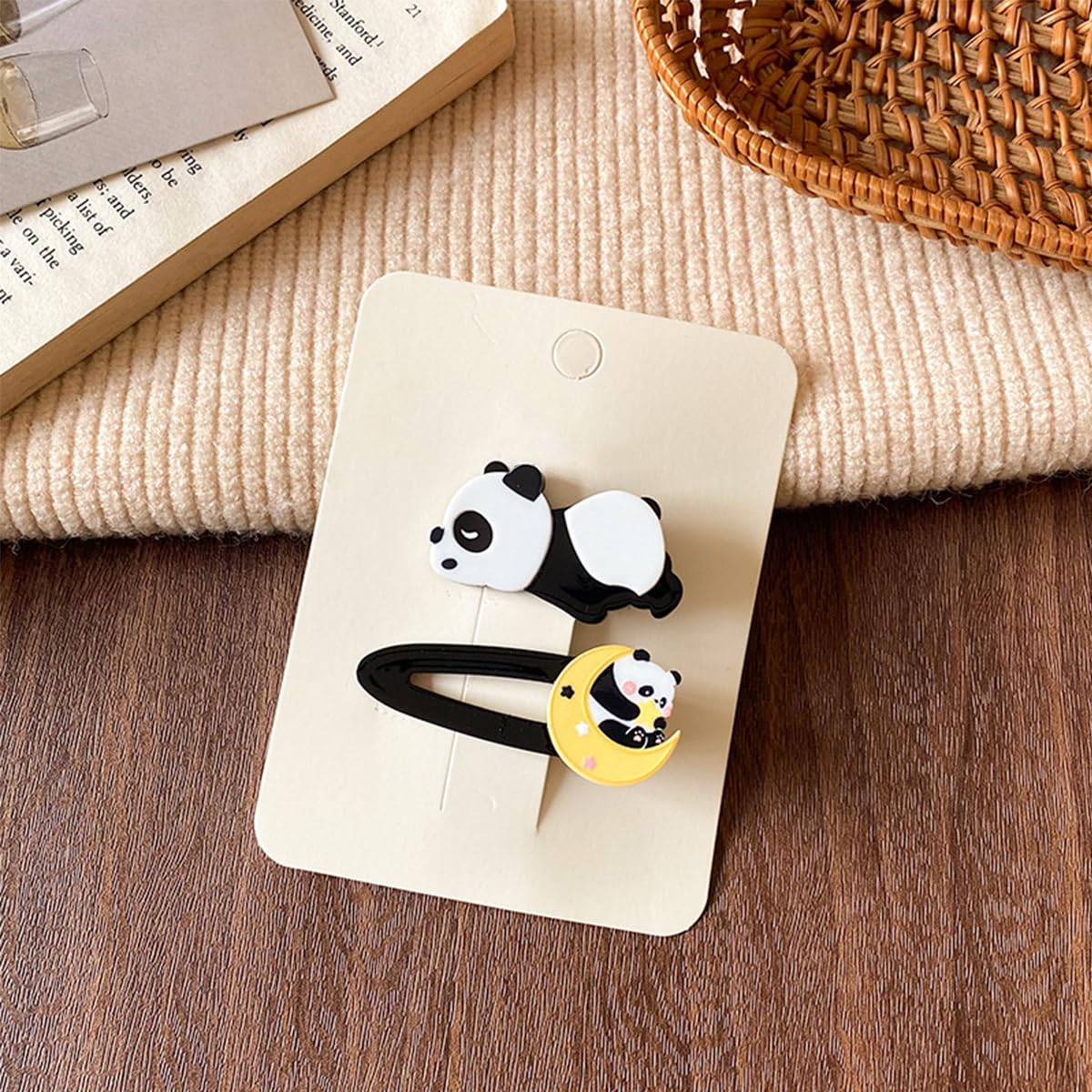 Amazon | ヘアクリップ 前髪 可愛い 2本セット パンダ ヘアピン