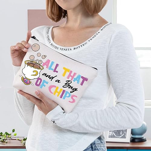 Miniatura 4 de BWWKTOP Bolsa de maquillaje Mrs. Potts And Chip Beauty Beast Inspired Gifts All That And A Bag of Chips Chip Merchandise, Bolsa De Chips, Bolsa