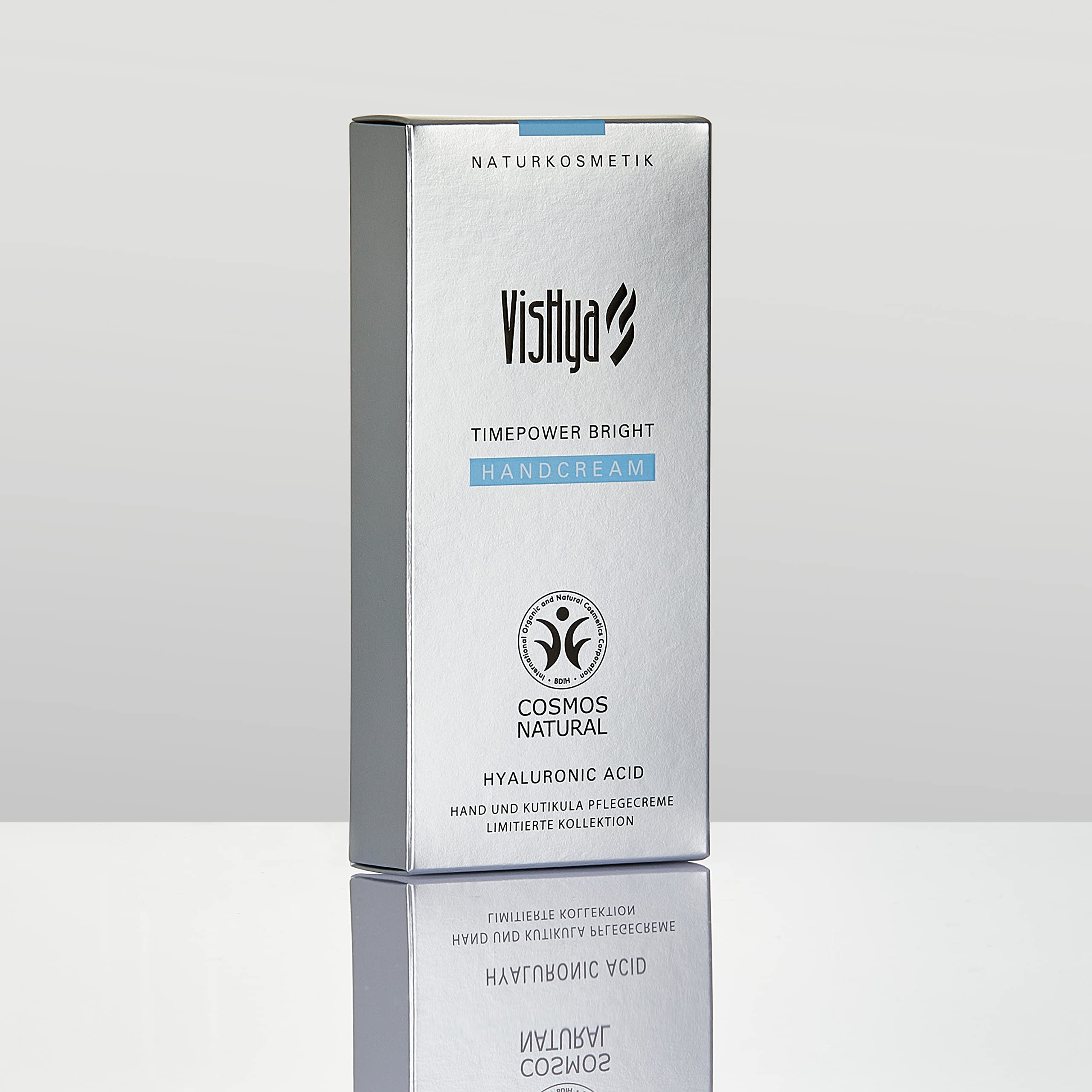 Timepower - Crema per le mani Bright (30 ml), per mani e cuticola, con acido ialuronico, collezione limitata