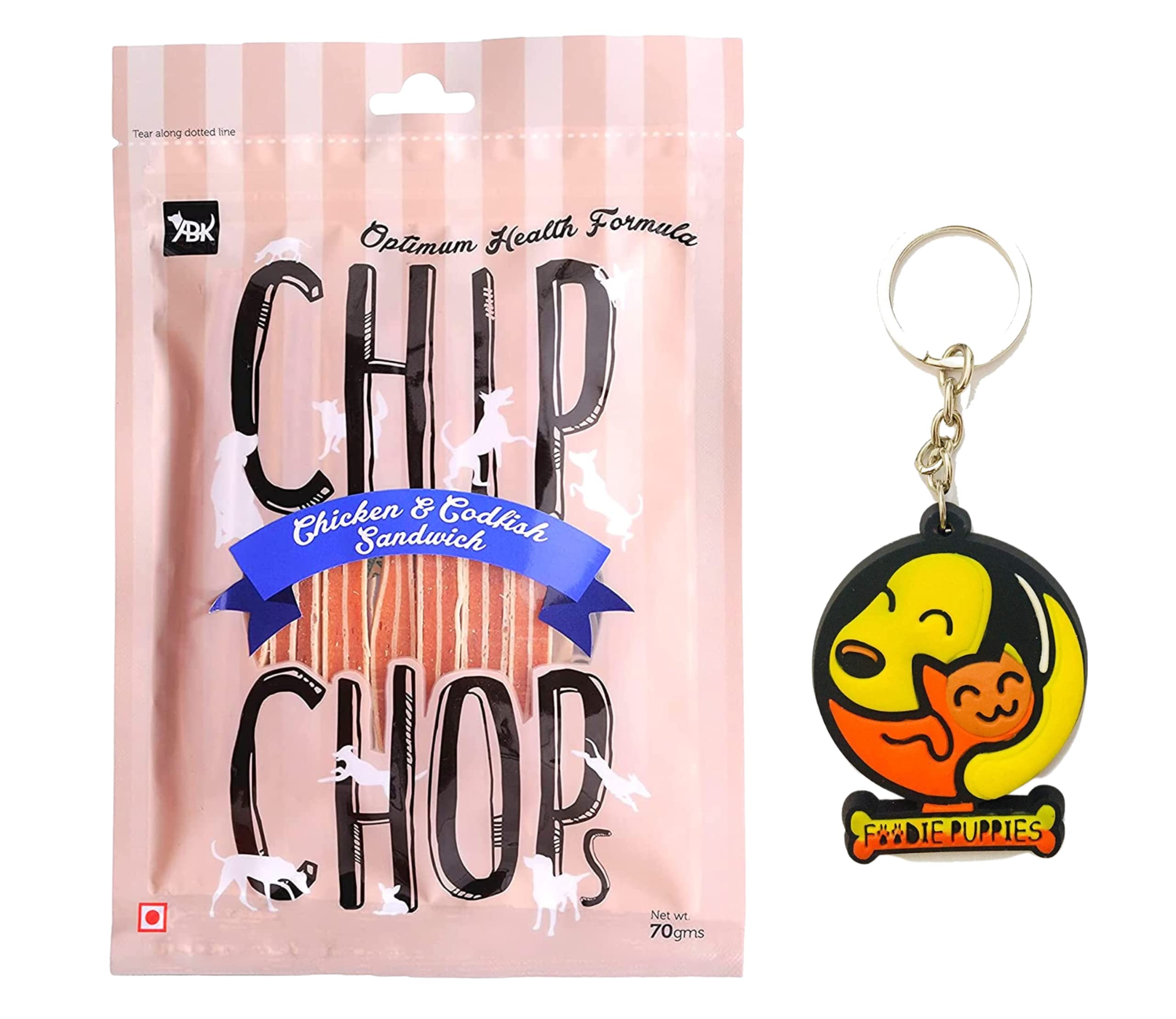 Chip Chops Chicken & Codfish Sandwich Dog Treats - 70g (Pack of 3) Healthy, Tasty, High-Protein Snacks for Training & Rewards | Suitable for All Breeds | Sold by Foodie Puppies with Free Keyring (B09DPFJRL1) Amazon Price History, Amazon Price Tracker