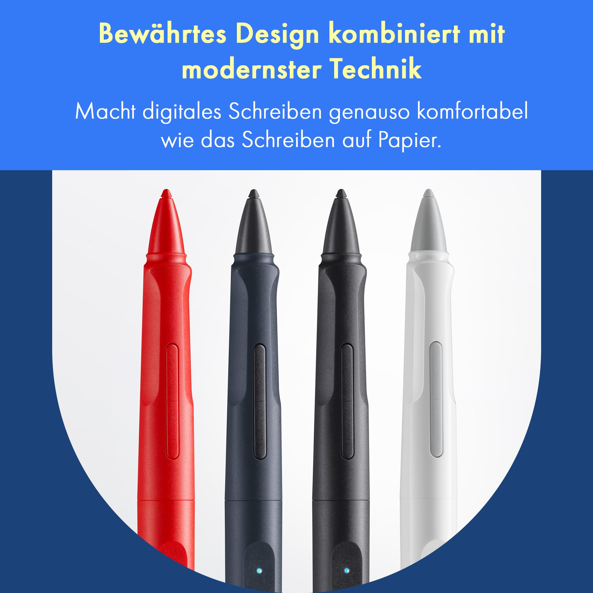 LAMY Safari Note+ Steel Black iPad Stift – Stylus Pen mit Palm Rejection, Neigungssensitivität & ergonomischen Griff – kompatibel mit verschiedenen iPad Modellen – bis zu 10 Stunden Akkulaufzeit