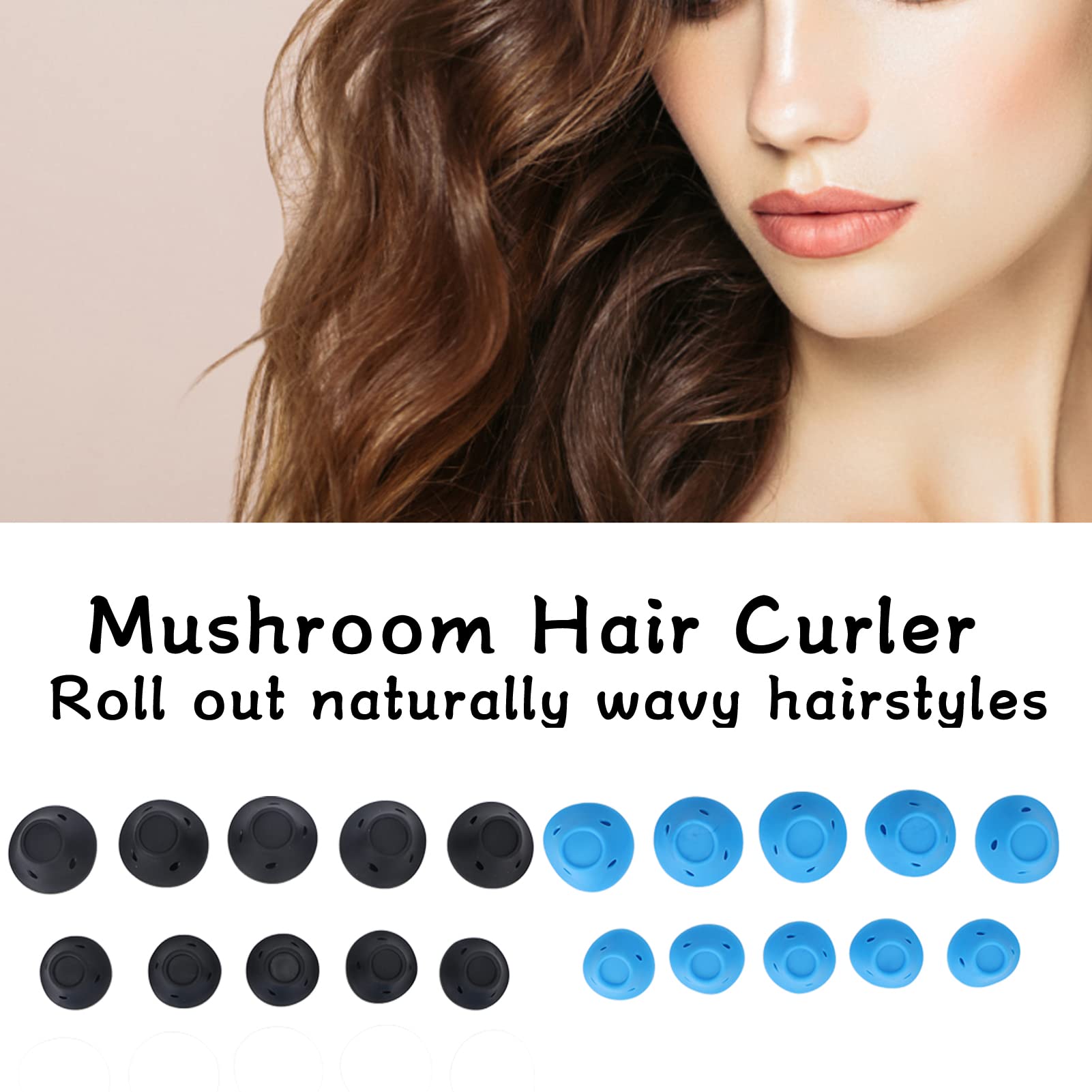 20PCS Hair Rollers for Long Hair Short Hair Hairstyle Silicone Heatless Curler, Overnight Hair Curlers, #811 - Image 2