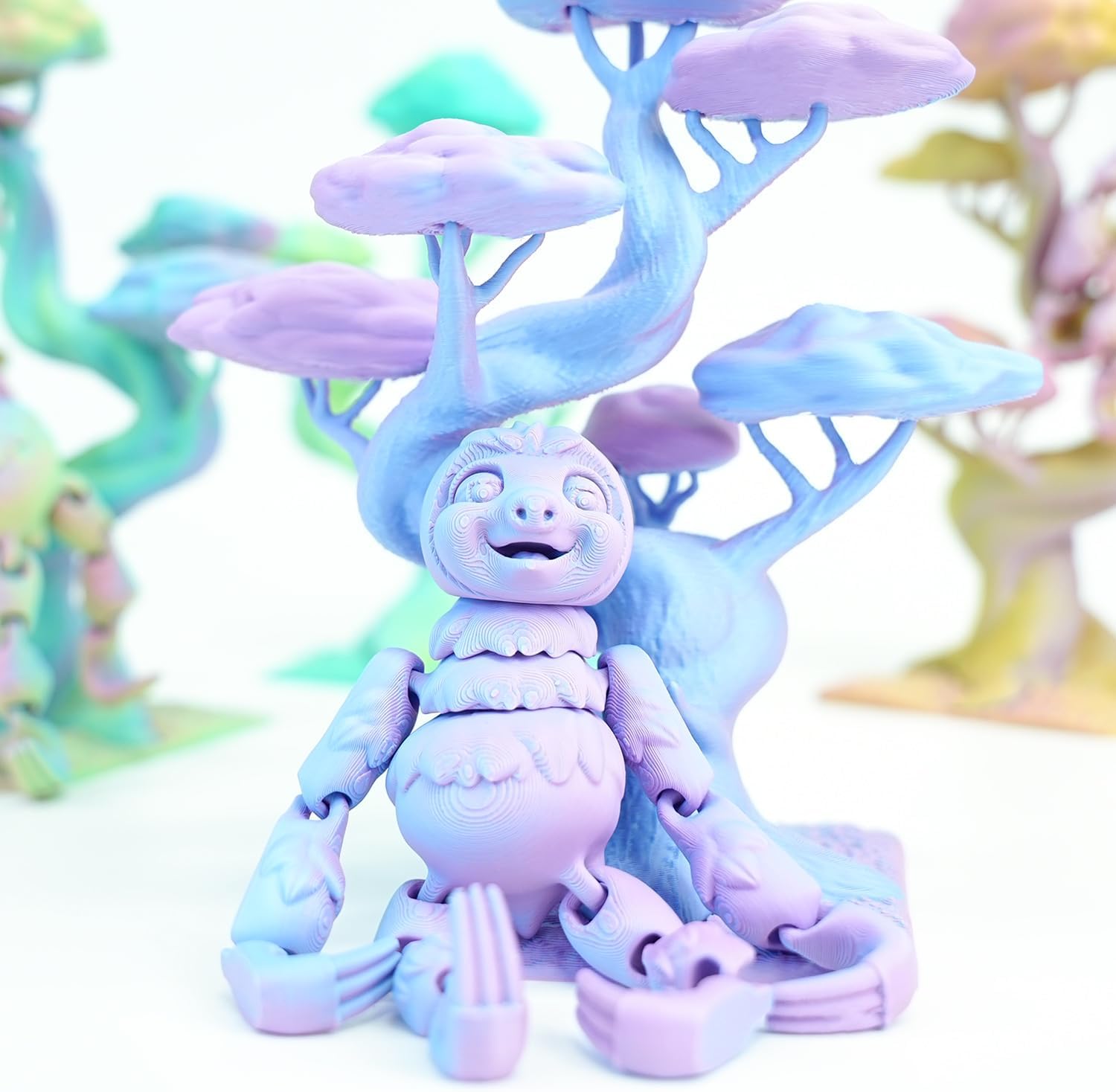 Gratkit Matte Tri-Color PLA Filament,Coextrusion Filament 1.75mm, +/-0.03mm, 6 * 1KG/Roll, Matte PLA 6KG Bundle