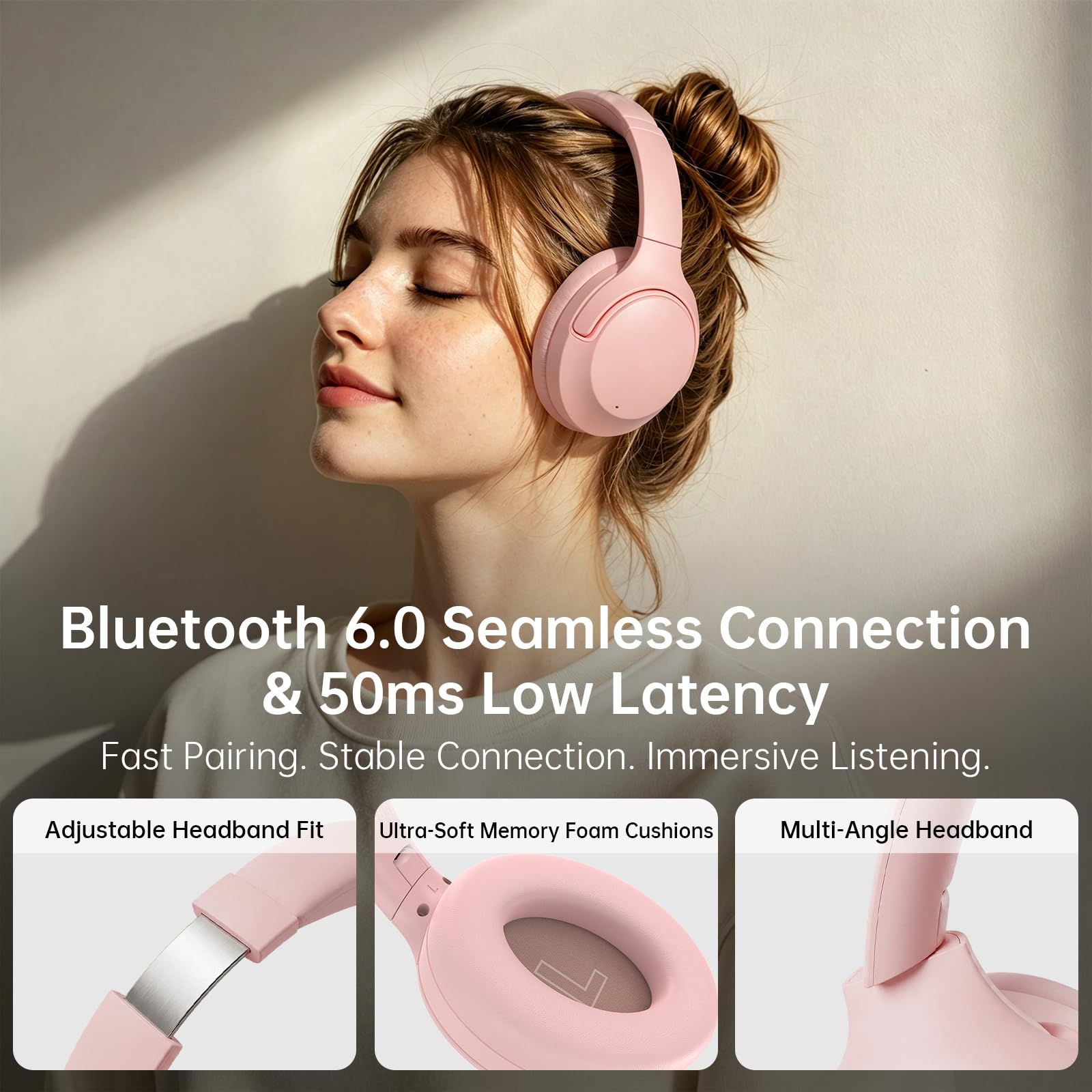 Cuffie con cancellazione attiva del rumore, Bluetooth senza fili di tempo