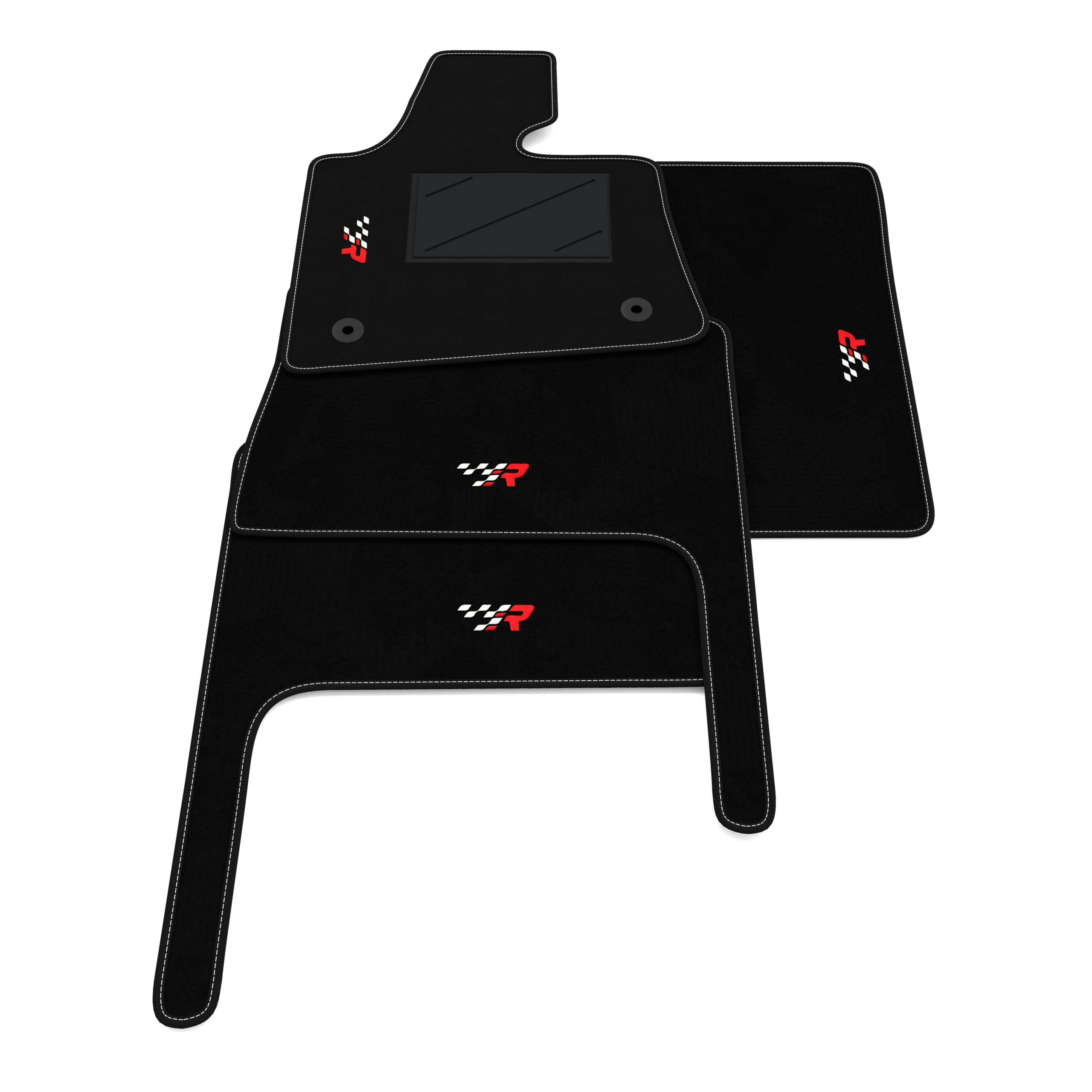 Set de Tapis de Voiture compatibles avec Ineos Grenadier 2022-2026 | Tapis sur Mesure en Moquette, Broderie R Racing, sur Mesure