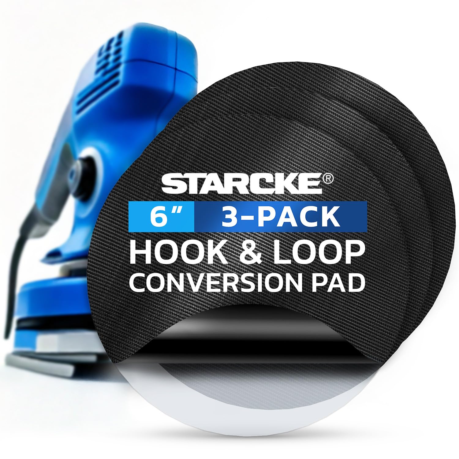Discos De Lijado 150mm (6 Pulgadas) Con Sistema Hook And Loop - Marca Starcke, 6 Unidades, Mejor Precio