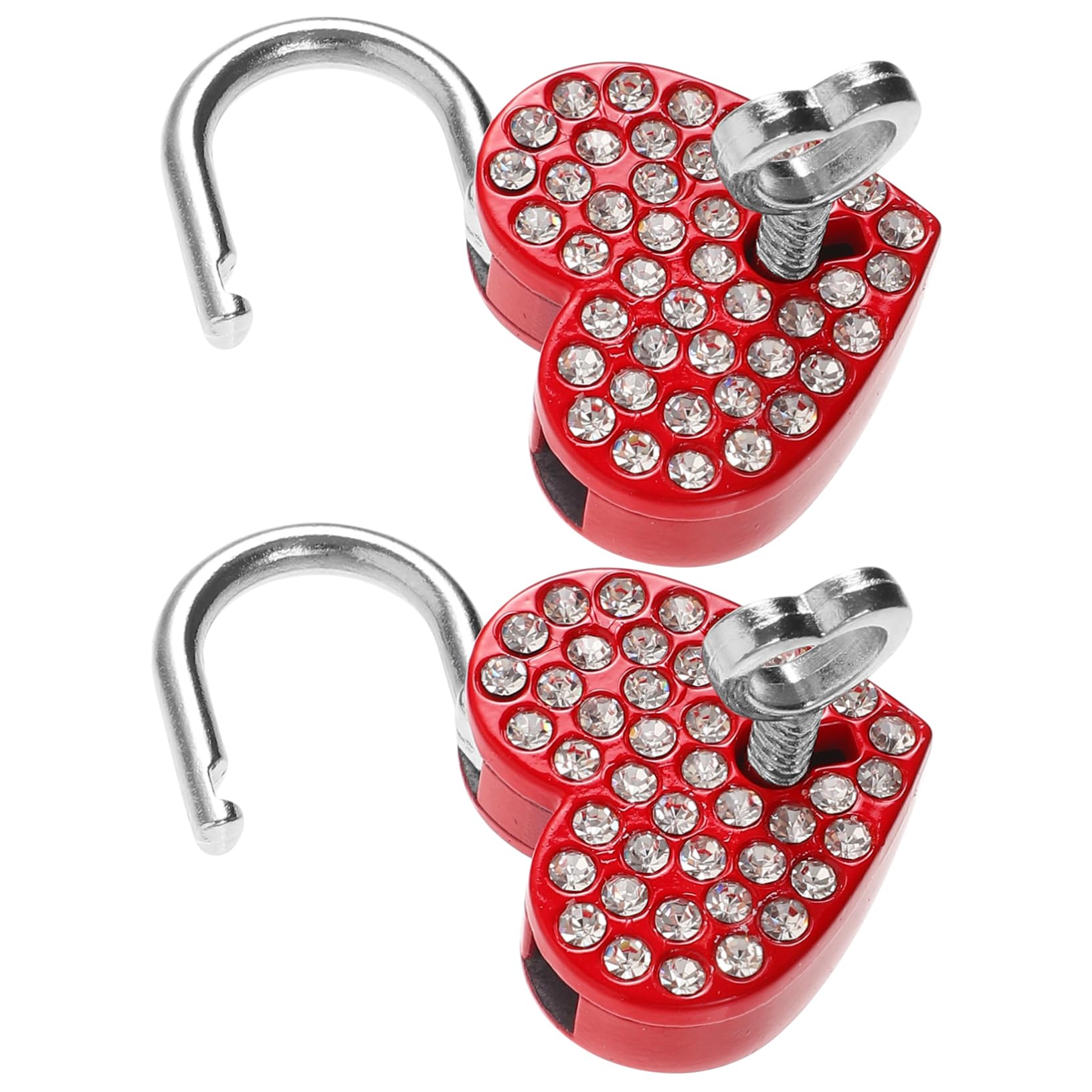 NUOBESTY 10 Ensembles Cadenas Forme de Cœur Serrures de Voyage pour Valises Casiers Cadenas pour Couples Saint Valentin Durable Compact