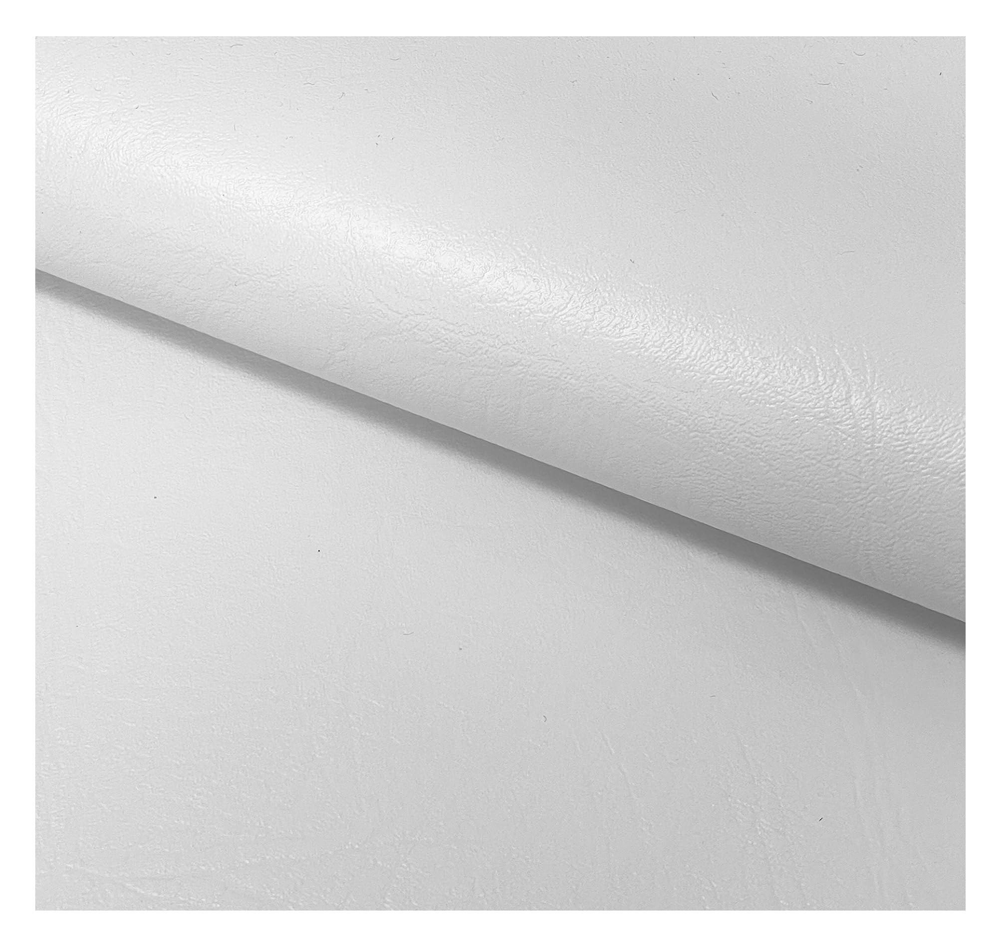 Chester Grained Faux Leather Fabric Fire Retardant Leatherette Upholstery Waterproof Heavy Duty Leathercloth Material (1 Metre (100cm x 140cm), White)