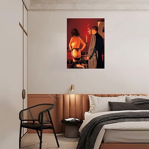 Miniatura 2 de Póster de arte moderno Jack Vettriano (2) póster de lienzo para decoración de dormitorio, oficina, habitación, regalo, sin marco, 12 x 16 pulgadas