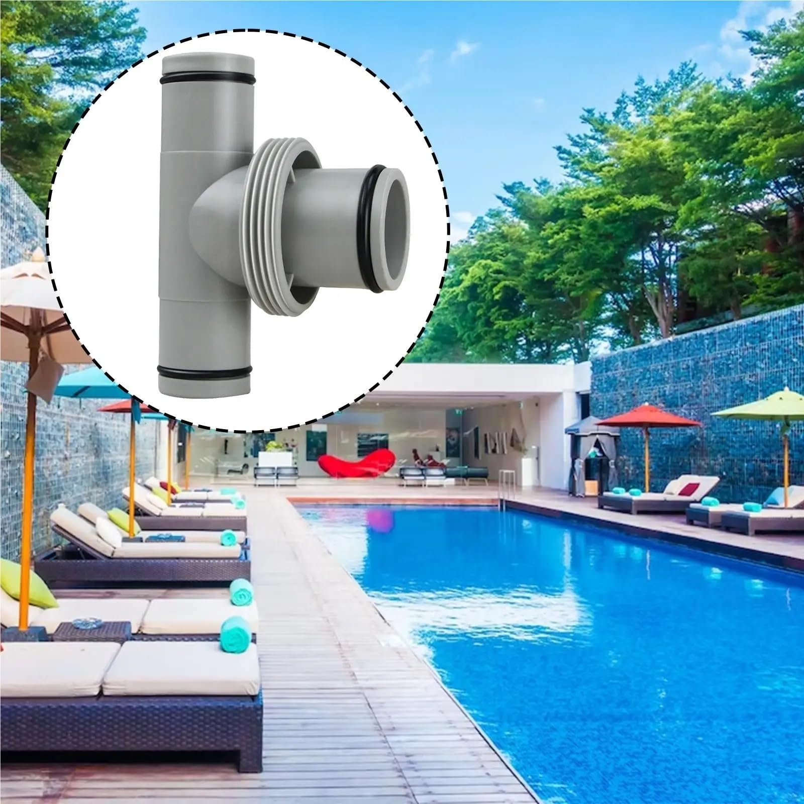Lot de 5 adaptateurs de tuyau de piscine filetés pour la maison